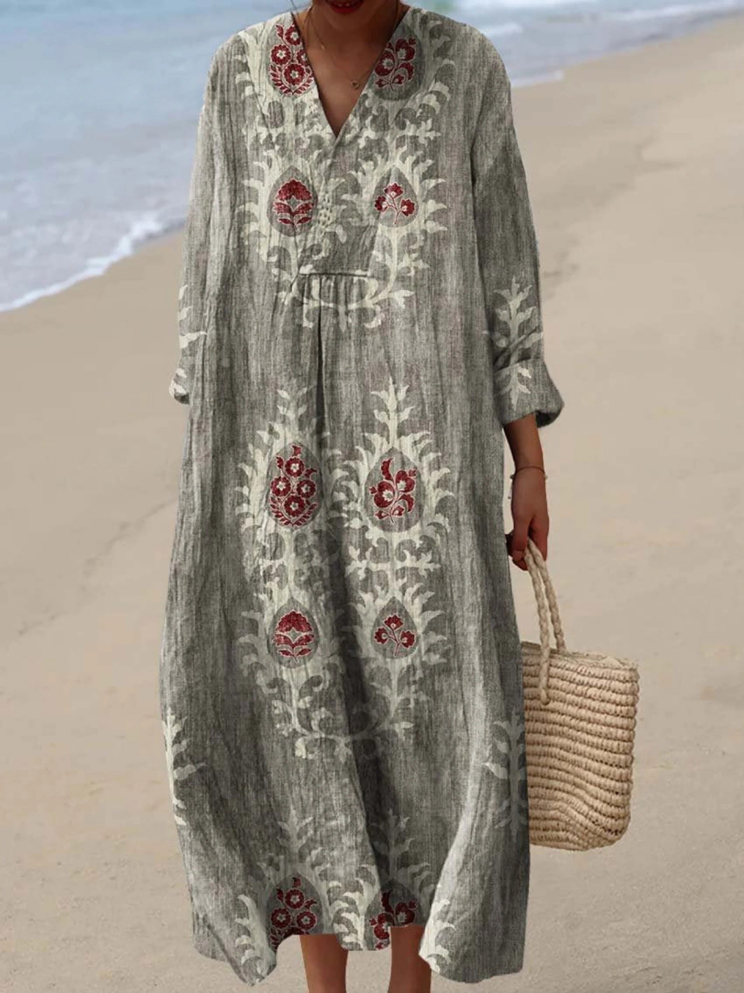 Karina | Luchtige zomerjurk met lange mouwen