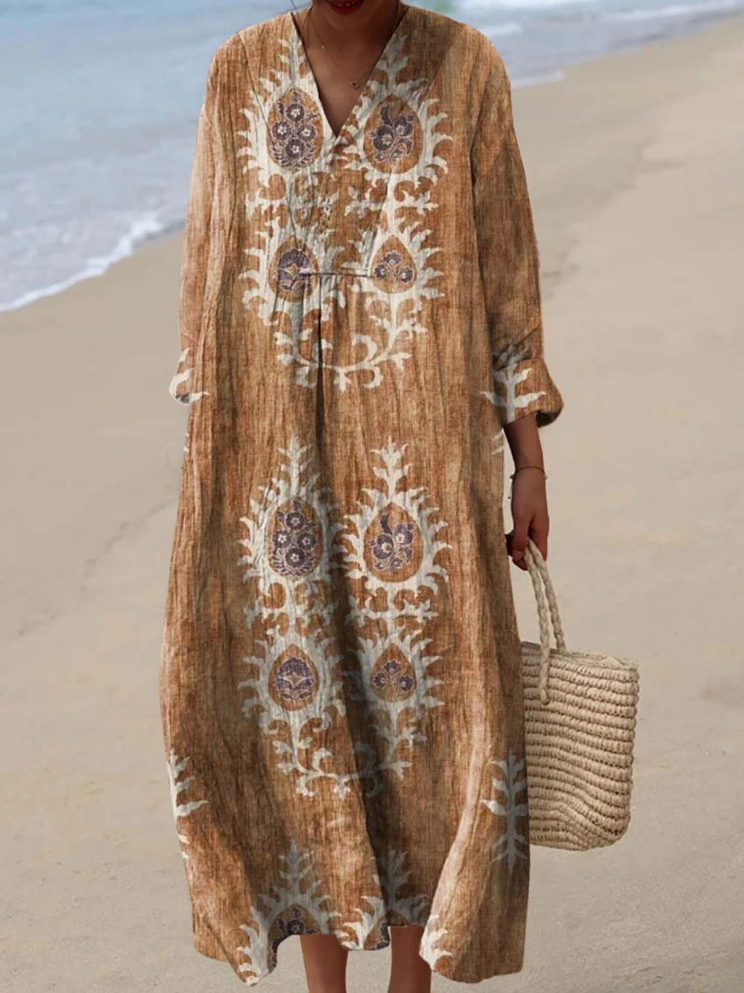 Karina | Luchtige zomerjurk met lange mouwen