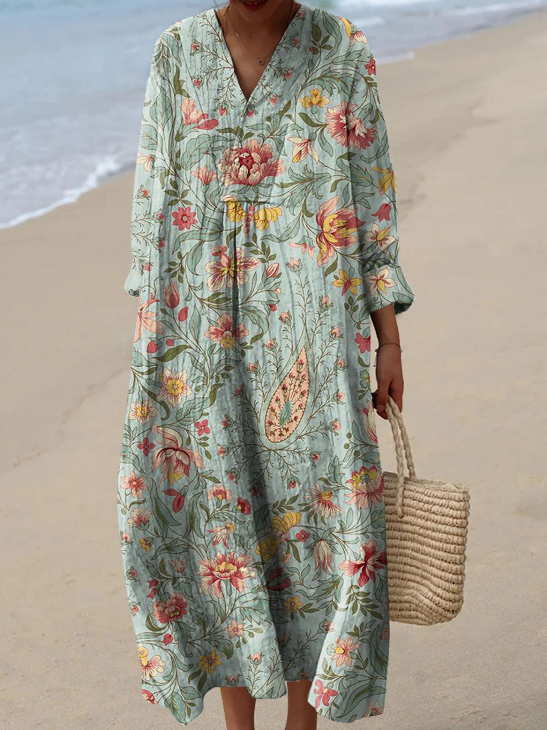 Soraya | Luchtige zomerjurk met lange mouwen