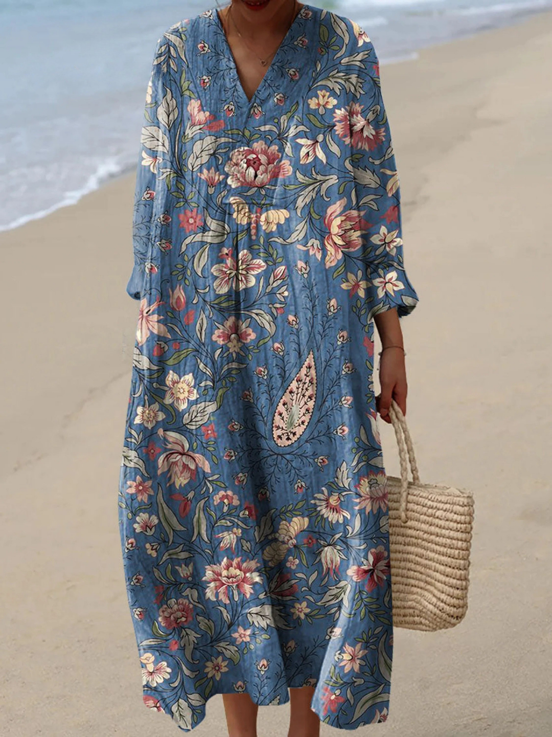 Soraya | Luchtige zomerjurk met lange mouwen