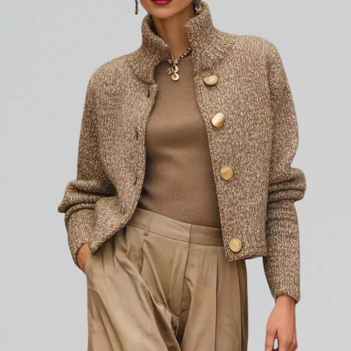 Baily | Verfijnde wolblend jas met knopen