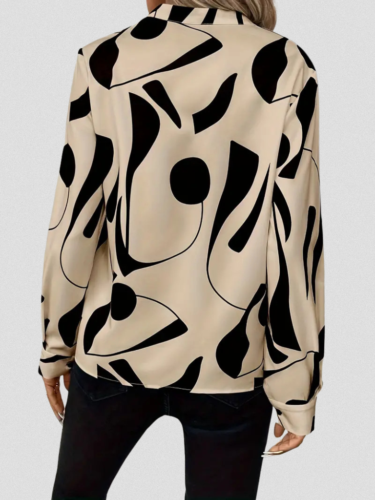 Lyra | Satijnen blouse met print