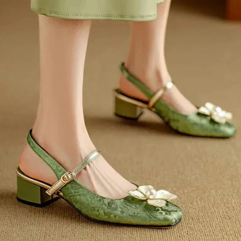 Eloise - Elegante Mary Janes met Bloemmotief