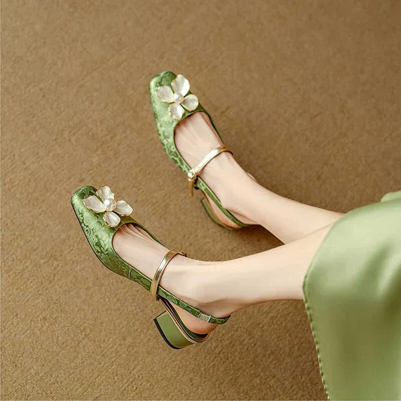 Eloise - Elegante Mary Janes met Bloemmotief