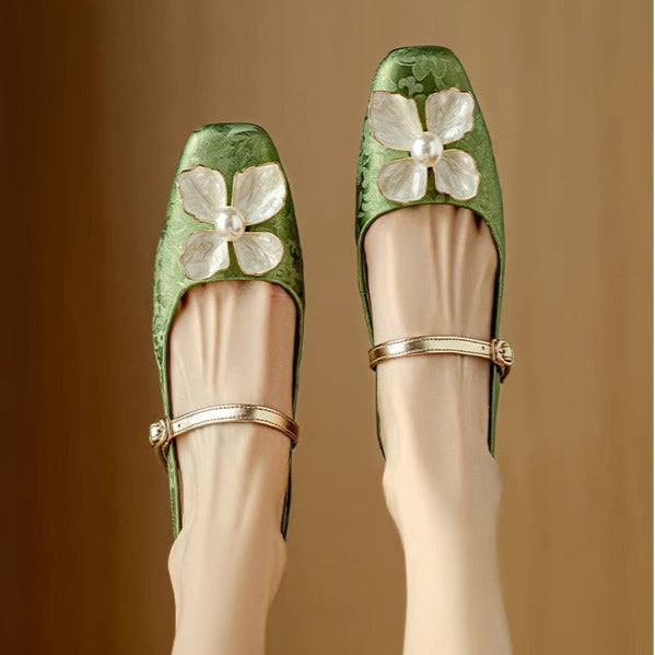 Eloise - Elegante Mary Janes met Bloemmotief