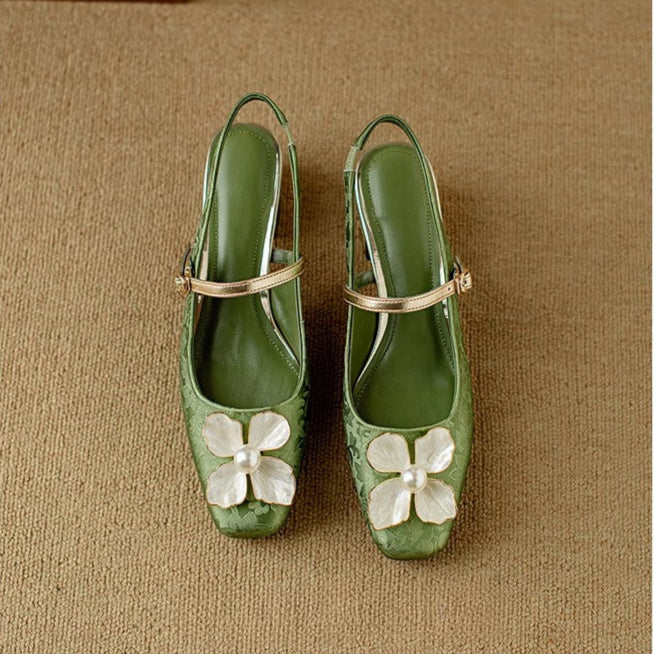 Eloise - Elegante Mary Janes met Bloemmotief