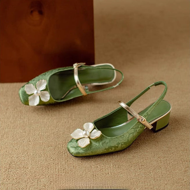 Eloise - Elegante Mary Janes met Bloemmotief