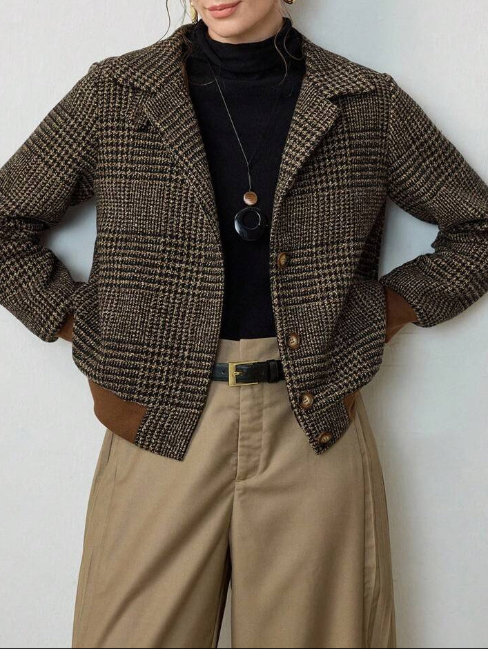 Blythe | Elegante tweed blazer met korte pasvorm