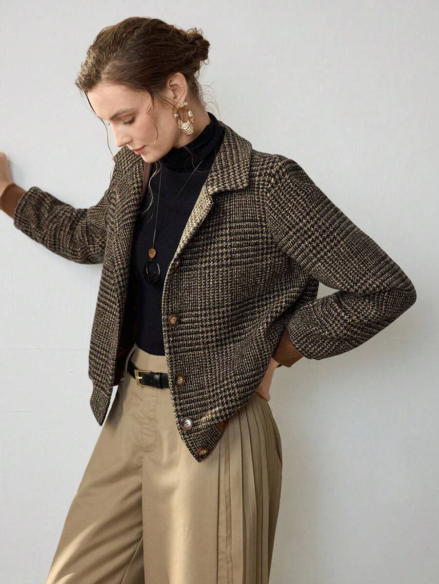 Blythe | Elegante tweed blazer met korte pasvorm